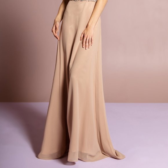 Scoop Neck A-Line Shape Lace Prom Dress GSGL2163 - Picture 7 of 8